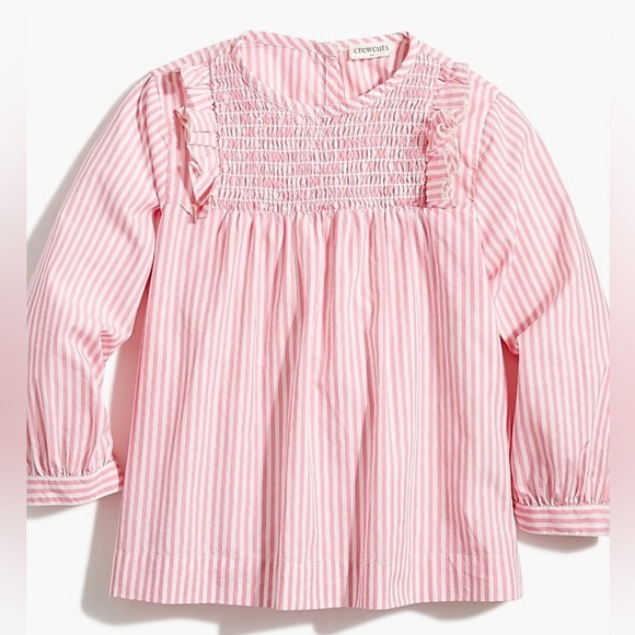 NWOT Crewcuts by J.Crew 100% Cotton Toddler Girl Pink Candy Stripe Top SIZE 6 - Picture 1 of 8